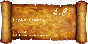 Lipka Cinnia névjegykártya